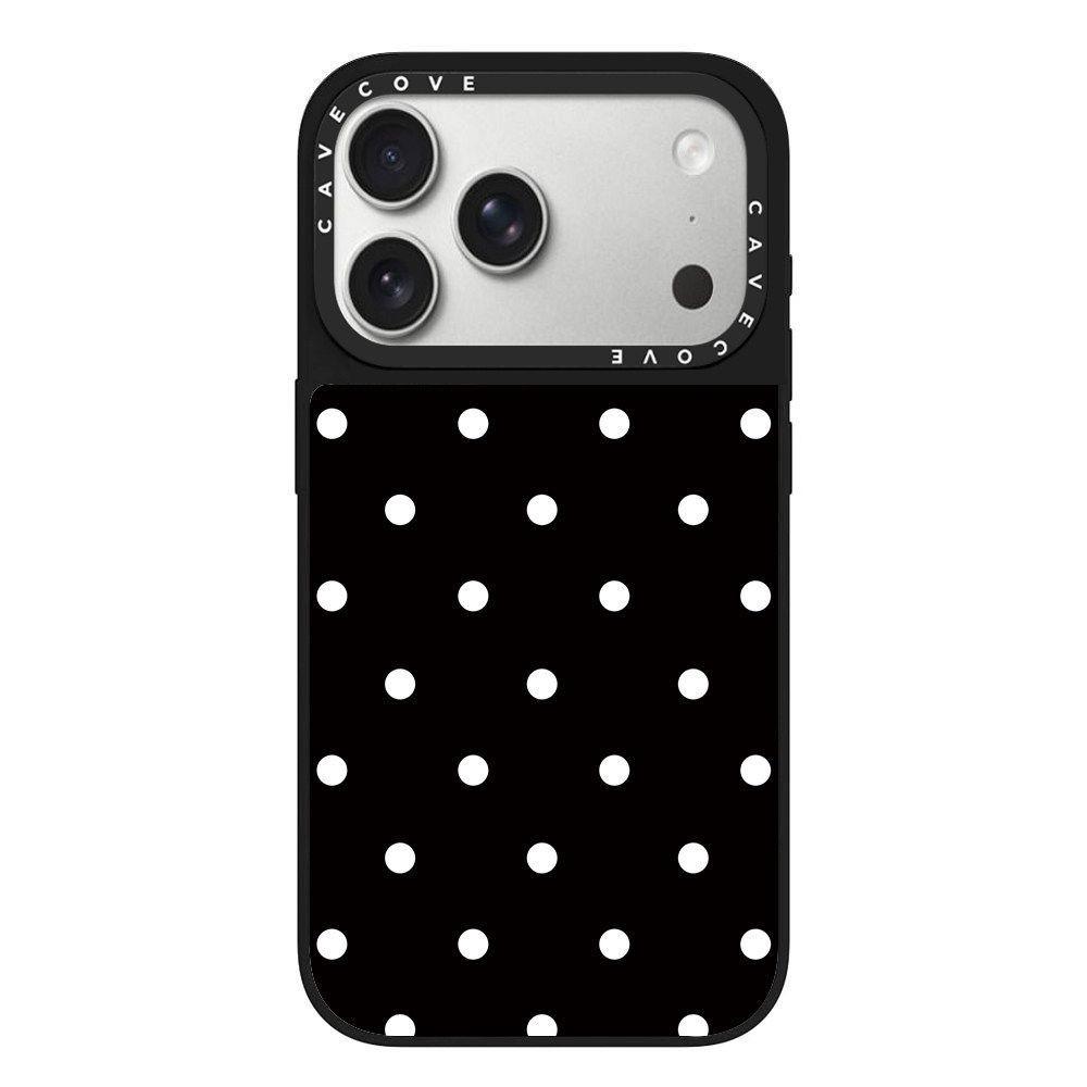 Stylish Polka Dot and Cross Flower MagSafe Case for Apple 17/15 Pro Max Phone