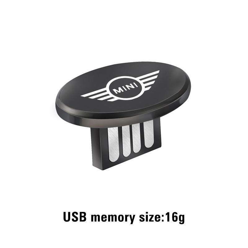 High-capacity Car Badge USB Drive Auto Accessories For MINI Cooper R56 F56 R50 JCW Cabrio Aceman Countryman Clubman Roadster