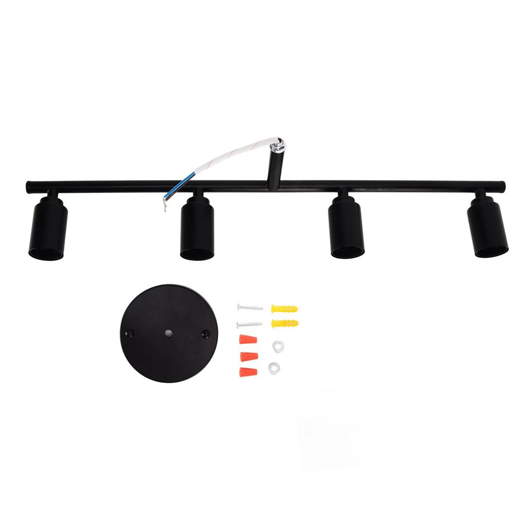 Lampă de Perete cu 4 Abajururi Retro Industrială Lampă Țeavă de Apă Lumină Față Oglindă pentru Casă Bucătărie