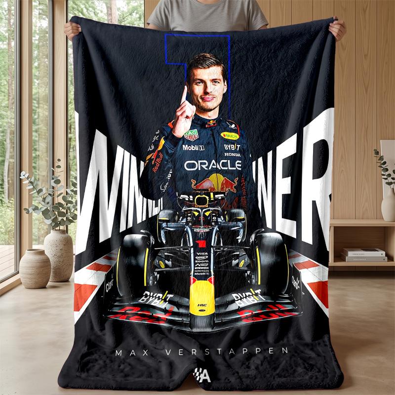 Max Verstappen Flanell Fleece Decke Gemütlich Warm Überwurfdecke für Sofa Bett Reise Ganzjahresgebrauch