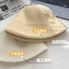 Lamb wool bucket hat autumn and winter versatile hat women's bucket hat plush basin hat