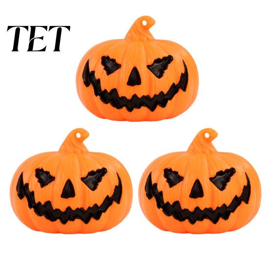 Realistic Festive Theme Props 3Pcs Halloween LED Pumpkin Light, Spooky Ghost Hanging Celebration Wall Hangings Decor for Bar, Glowing Haunted