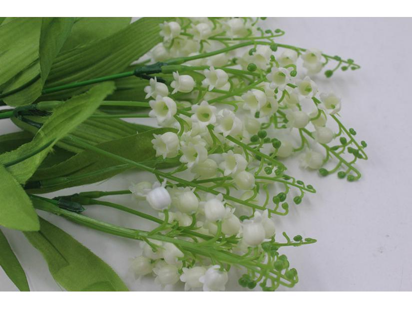 Lily of the Valley Artificial Wedding Bouquet—Fake Flowers for Living Room Decor & Bride Ornaments, 7 Forks Wind Chimes