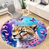 1pc Leopard Print Chair Carpet for Office, Non-slip, Soft and Durable Leisure Rug, Perfect for Office, Living Room yy251103142