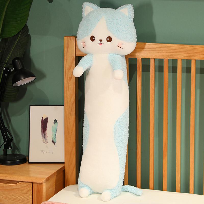 Long Happy Cat Plush Toy Cartoon Animal Stuffed Doll Room Decoration Gift Kids