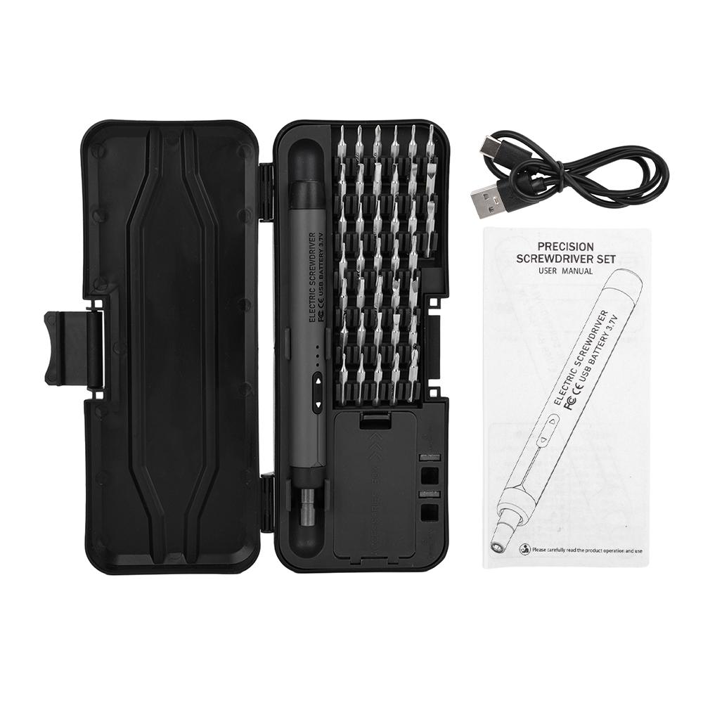 DC3.7-4.2V 46-in-1 Precision Electric Screwdriver Rechargeable High Torque Home Use Electric Screwdriver Durable Durability