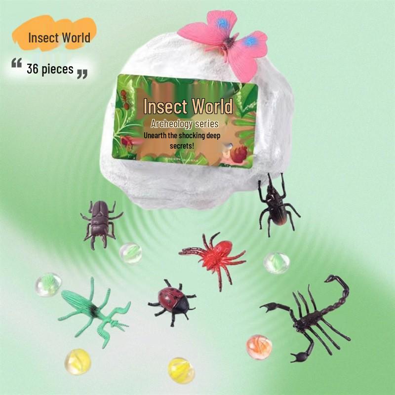 Dinosaur Fossil Excavation Toy – Children's Educational DIY Dig Kit with Surprise Gem Figurine