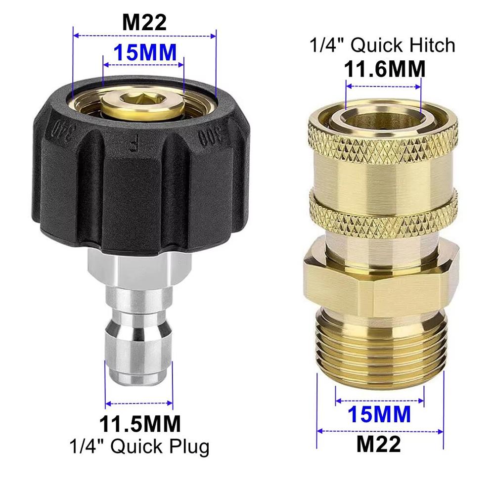 

Мийка високого тиску З єднувач M22 14мм 15мм Поворотний адаптер 5000 PSI 15MM