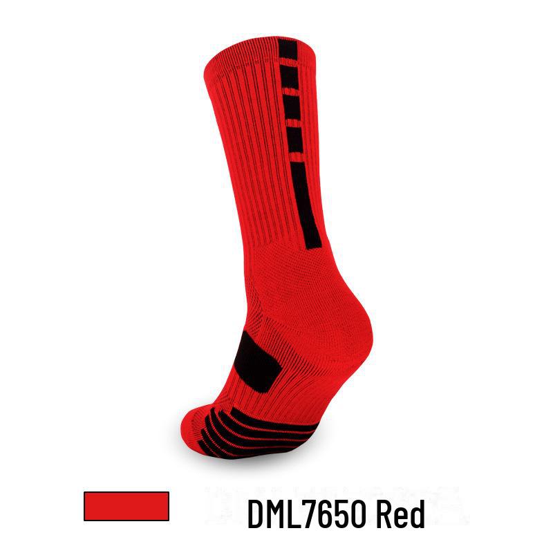 Men's High-Top Basketball and Running Elite Socks with Cushioning