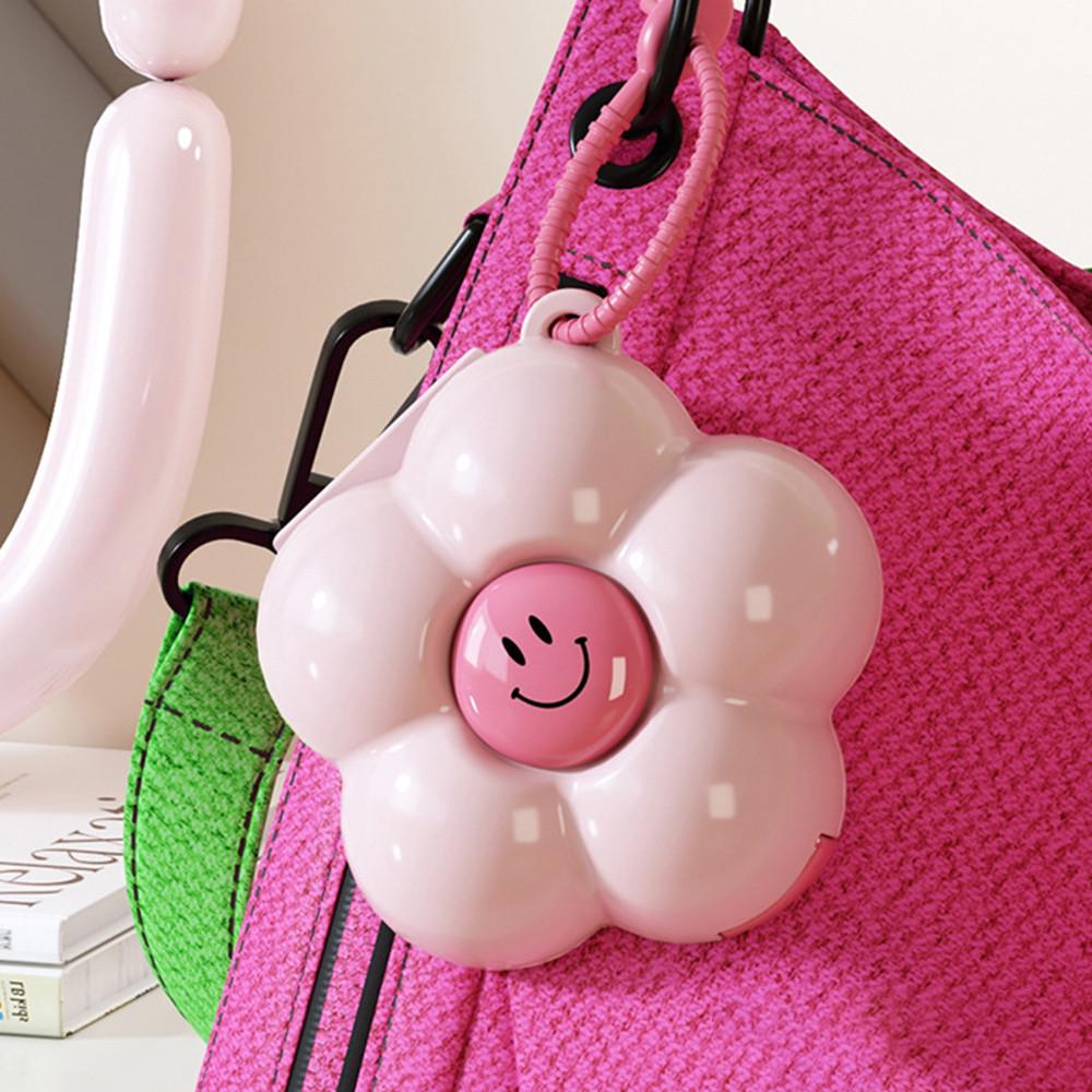 2PCS Cute Flower Portable Medicine Box Five-compartment Sealed Earrings Jewelry Portable Storage Box