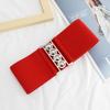 Fashion Women's Retro Width Belt Metal Elastic Waistband Stretch Buckle Girls Waistband Waist Seal for Women Dress Accessories