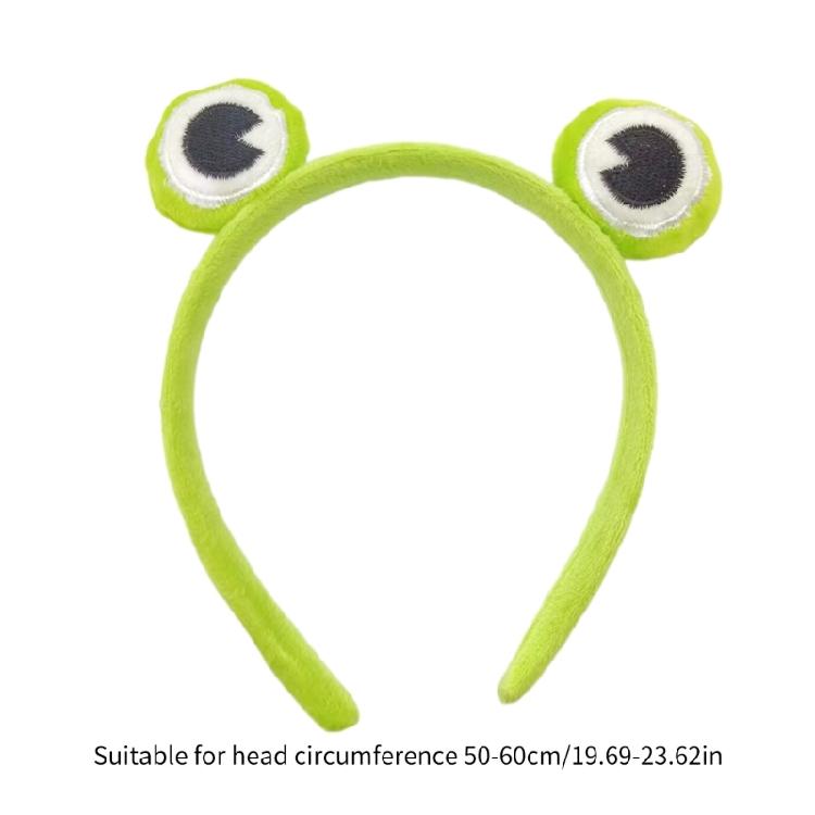 Cosplay Party Cute Green Frog Headband Woman Girls Makeup Washing Face Headwear