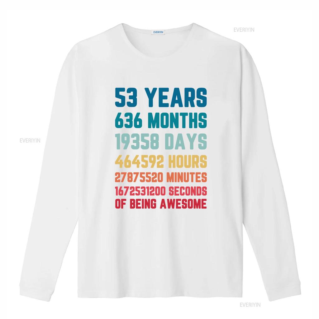53 Jahre 636 Monate 19358 Tage Herren T-Shirt 100% Baumwolle 53. Geburtstag vintage gewaschen leicht lässig stilvoll Unisex