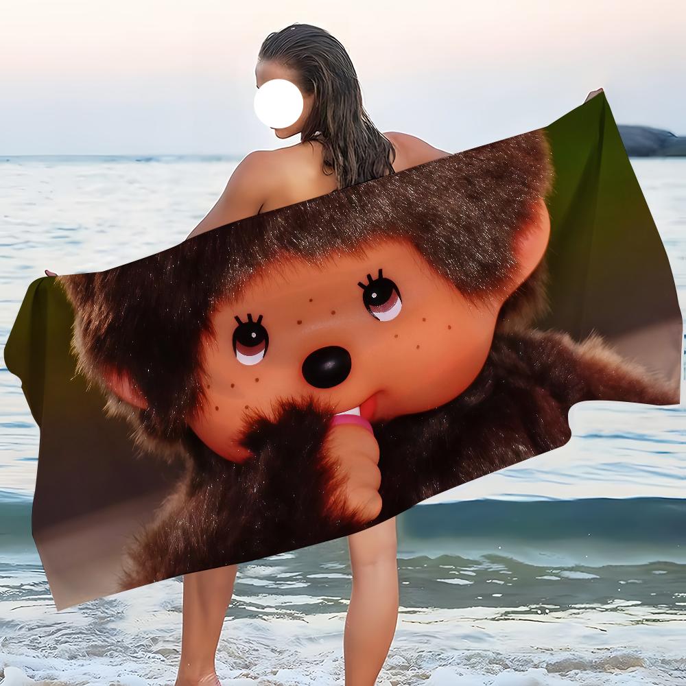 Cartoon M-Monchhichi-S Towel Beach Bath Quick-Drying Lightweight Portable Sauna Camping Swim Pool Travel