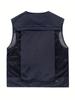 Men's Summer Casual Travels Vests with Multi Pockets, Comfy Breathable Tops for Fishing, Climbing