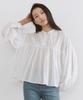 SSEMI Cotton Shirring Blouse(Iv)