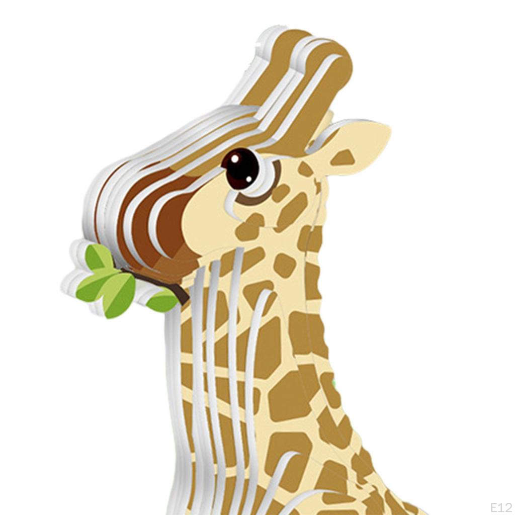 3D Paper Craft Puzzle Brain Teasers Educational Shape Matching DIY Kits for Child