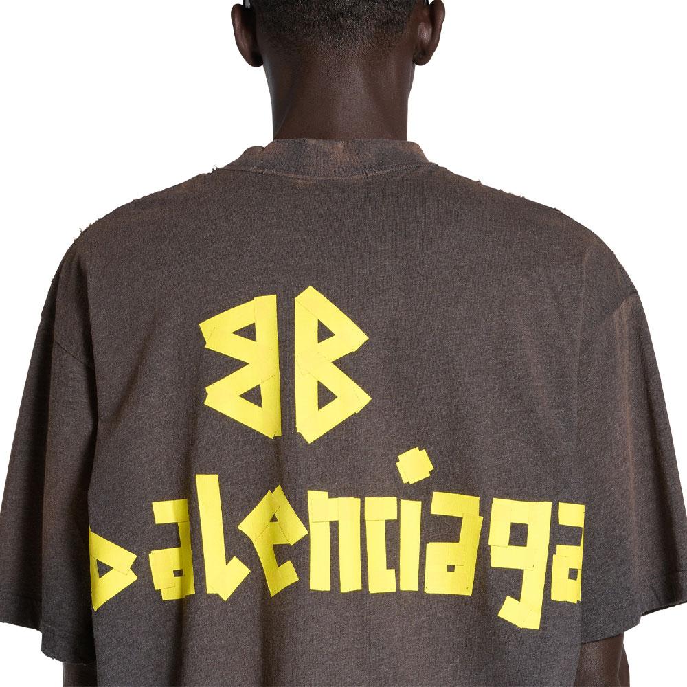 Balenciaga TAPE TYPE SS24 T Shirt Regular Fit Unisex Dark Gray 739784TOVA98519