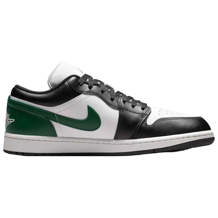 Air Jordan 1 Low Black Gorge Green Summit White Men Sneakers 553558-047