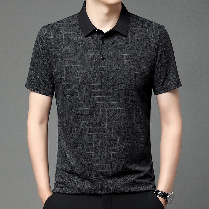 Summer New Style Men's Middle-aged and Young Lapel Breathable Fashion Casual Short-sleeved T-shirt POLO Shirt