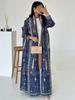 Women's Issey Miyake Pleated Print Cardigan Abaya - Long, Plus Size Arab Robe