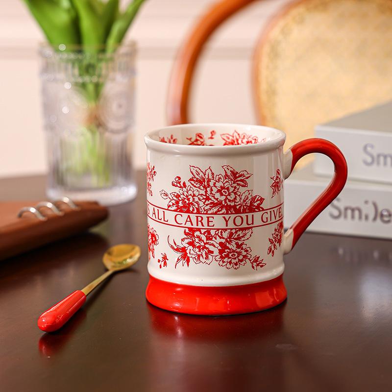 

Кружка Парная чашка Набор Керамическая чашка Стакан для полоскания рта Бытовая Подарочная коробка Свадебный сувенир Подарок Свадьба 301-400ml