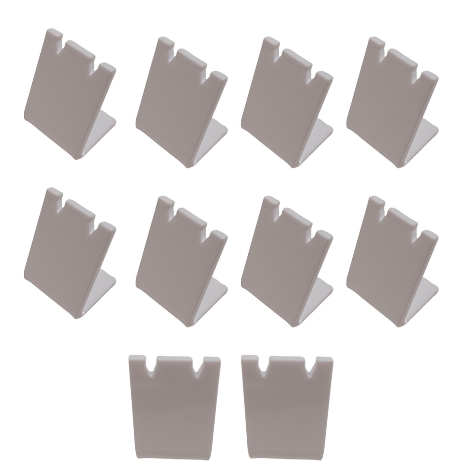 

Набор из 10 модных прочных акриловых белых держателей для серег для демонстрации ювелирных изделий и организации дома для ежедневного использования