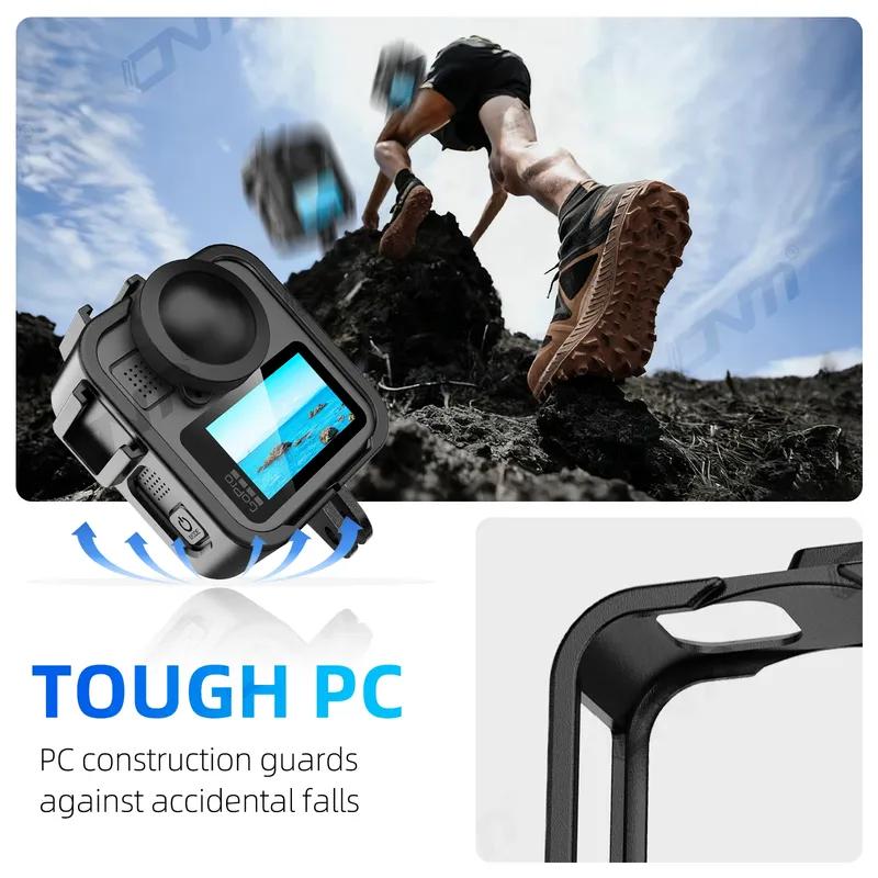 Frame Cage for GoPro MAX 2, PC Metal Protective Frame Housing Case with Silicone Lens Cover for GoPro MAX2 Camera Accessories