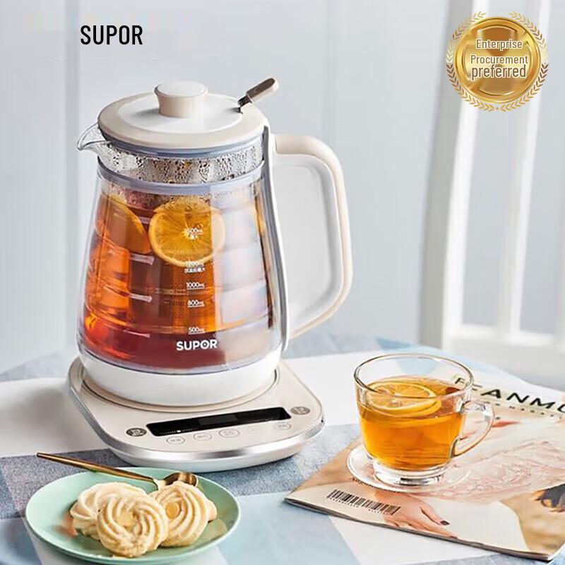 SUPOR 1.5L Glass Health Kettle Tea Maker CN plug (adapter included)