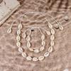 Set Collana, Bracciale, Cavigliera, Conchiglia d'Acqua Dolce & Choker Fatti a Mano Europei e Americani