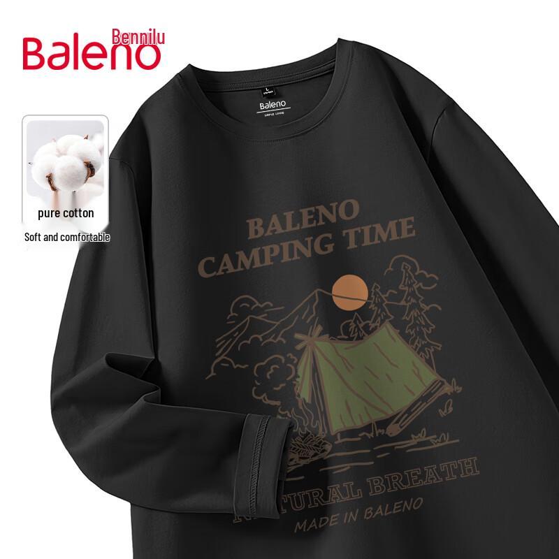Baleno Men's Heavyweight Cotton Long Sleeve T-Shirt