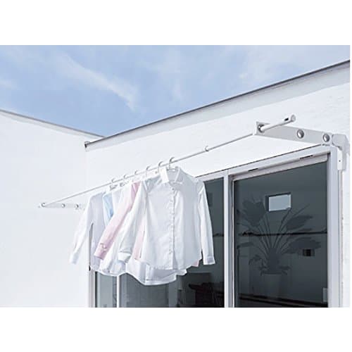 NASTA Laundry Pole, Indoor Use, 1.0m-1.7m, White x Gray, KS-NRP003-17P-GR, 1 Pole