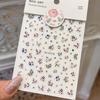 Colorful Embossed 5D Floral Nail Stickers - Xiaohongshu Style, Simple Makeup Decoration