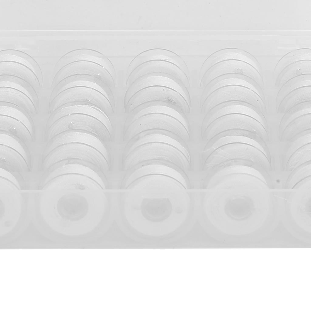 25pcs Bobbin with Thread Winding Wire Transparent Bobbins for Embroidery and Sewing Machines