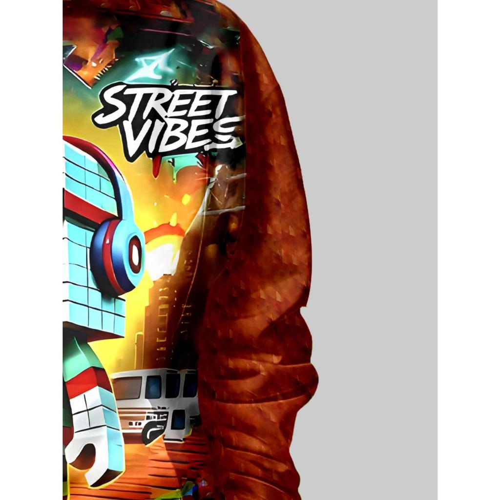 Children's Clothing Boy Hooded Long Sleeved 3D Printed Children's Spring and Autumn Casual Fashion Pullover