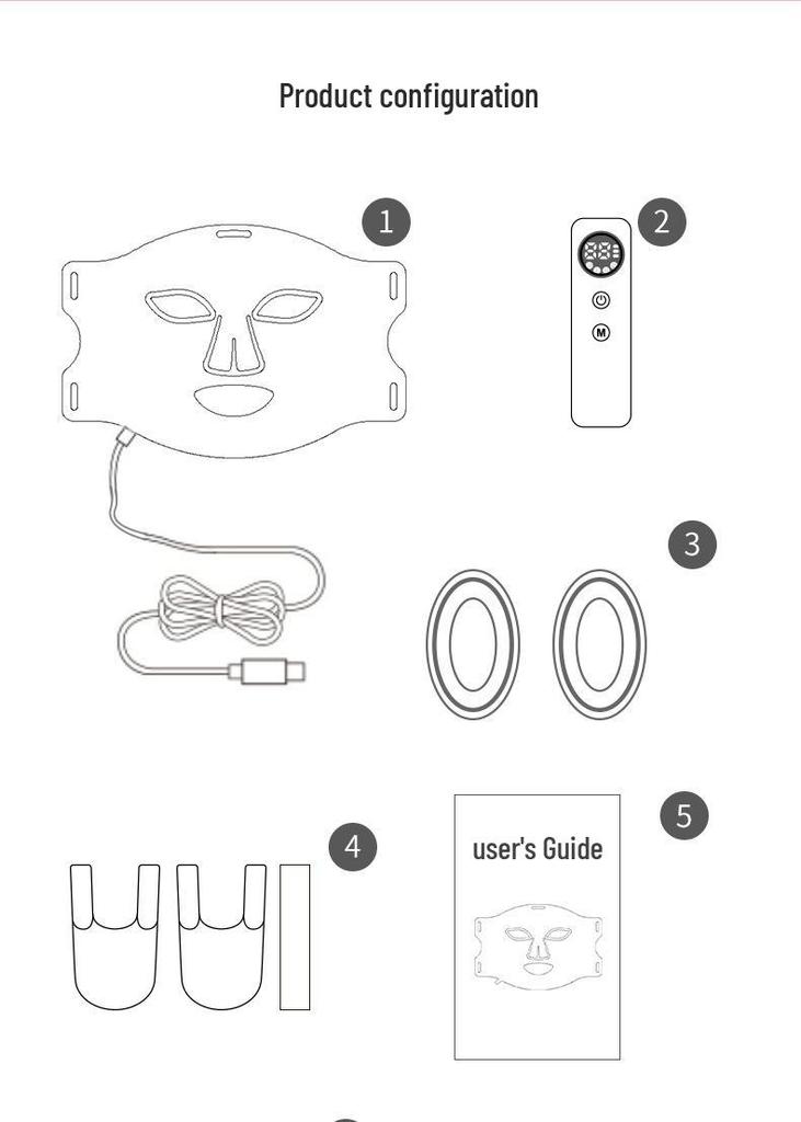 Cross-Border LED Red Light Photorejuvenation Face Mask - CE Approved Silicone Beauty Device with Large Red & Blue Light Panel