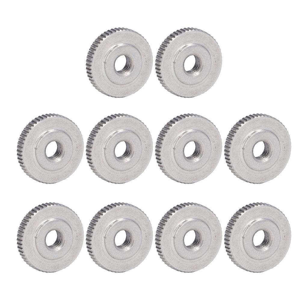 Knurled Thumb Nut 304 Stainless Steel Knurled Flat Head Through Hole Hand Tightening NutM6