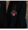 Elegant Rhinestone Spider Brooch - High-end Fashion Insect Corsage Pin for Ladies' Suits