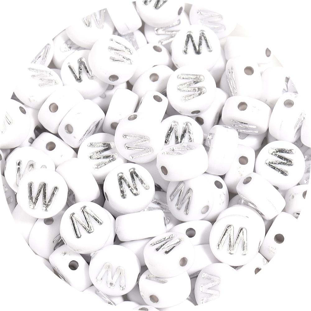 100pcs/lot 7mm Round Acrylic Letter Beads A-Z Alphabet Beads Loose Beads For DIY Bracelet Necklace Keychain Jewelry Making