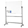 Rolling Whiteboard, 48x32 Inch Double-Sided Magnetic Mobile Whiteboard, 360° Reversible Adjustable Height Dry Erase Board with Wheels & Movable Tray