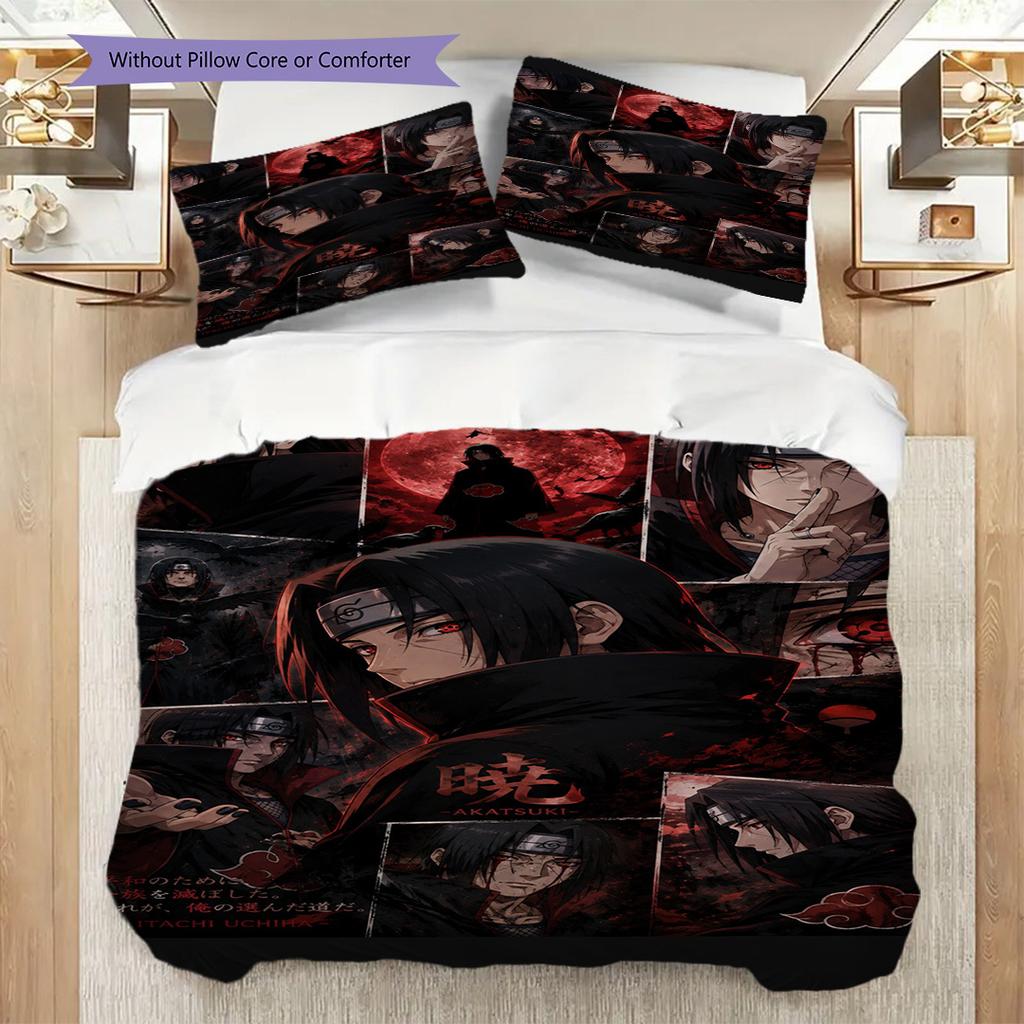 Naruto Set Anime Comforter Duvet Cover Sets Threepiece Set 1 Duvet Cover 2 Pillowcase Without Core Christmas Birthday Gift