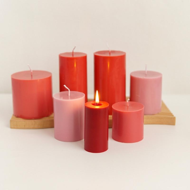 Clear Candlestick Molds Cylindrical Candle Mould for Church Christmas Wedding Dinner Valentine Day Home Decoration