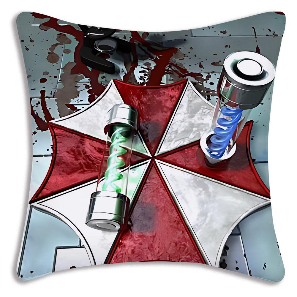 Movie ResidentS Evil Umbrellas Pillow Covers Cartoon Sofa Decorative Home Double-sided Printing Short Plush Cute Cushion Cover