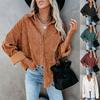 Women's 2026 Autumn/Winter Corduroy Long Sleeve Pocket Cardigan