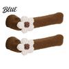 Easy Install Door Handle Cover 2/4Pcs Flower Cover, Anti-collision Knob Protector, Anti-Static Lever Sleeve Set Anti-Freeze for Home Office