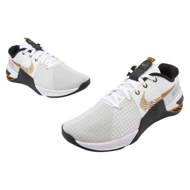 Nike Metcon 8 Biało-Złoty Zamsz Męskie Sneakersy Czarny Photon-Dust DO9328-100