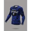 Men's 3D Stripe Printed Long-sleeved T-shirt, Comfortable, Breathable and Versatile Men's Top