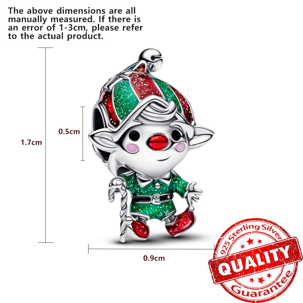 Copper Mouse Socks & Snowflakes Beads & Reindeer Dangle Charm Fits Bracelet Halloween Christmas Pendant Gifts