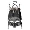 Sexy Lingerie Plaid Tube Top Maid Sexy Mesh Uniform Seduction Cosplay Suit