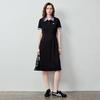 Chuyu Women's Denim Collar A-Line Polo Dress